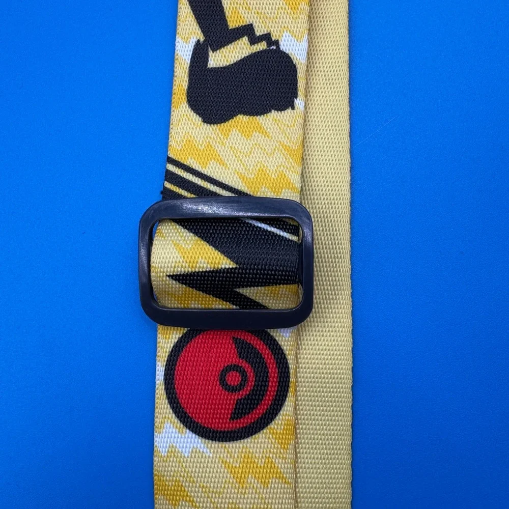 Pokemon Belt Pikachu Pokeball Waistband Adjustable Kids Adult‎ Yellow Black